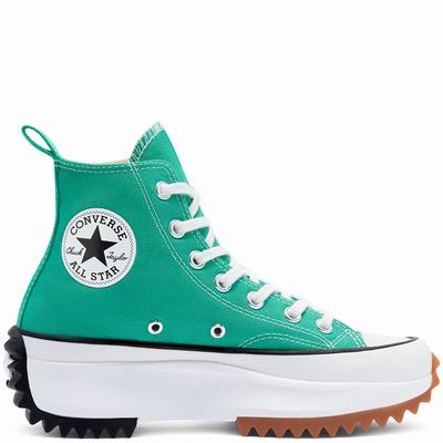 Férfi Converse Color Run Star Hike Platform Cipő CO2810639 Zöld/Fehér